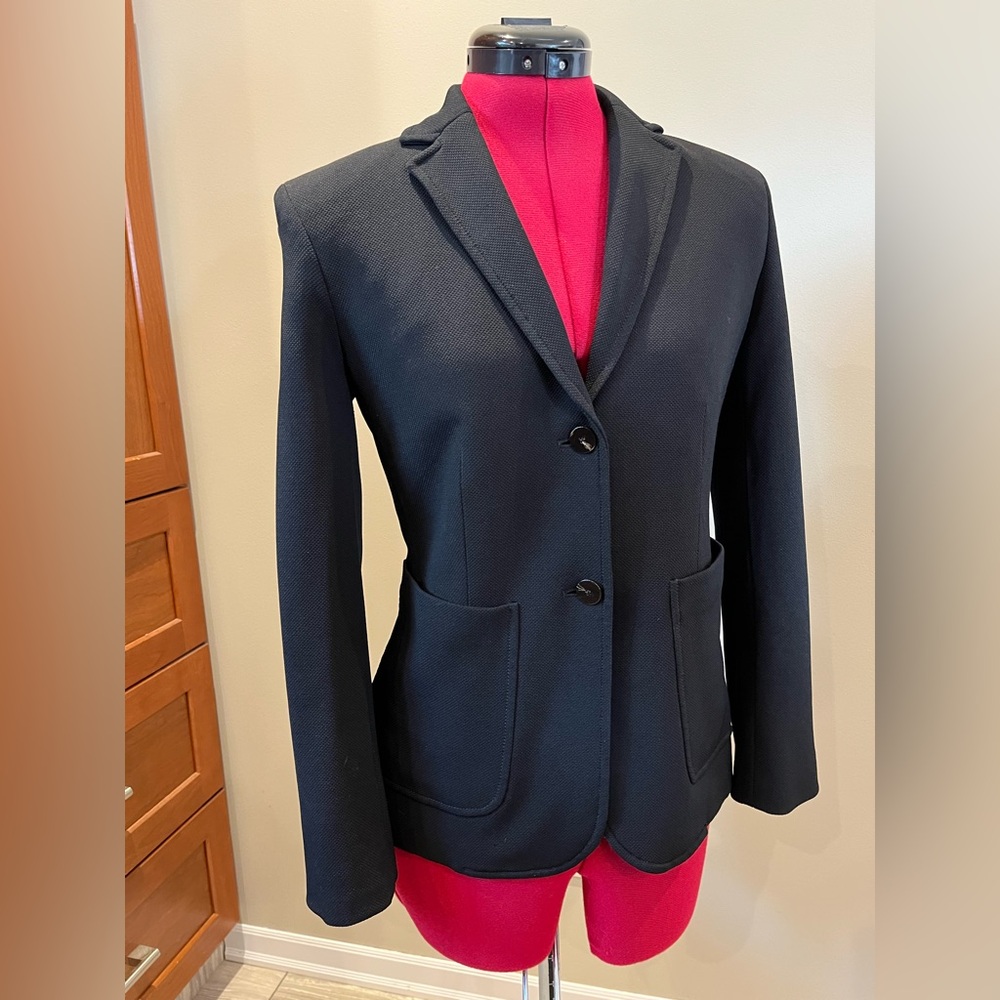 Classic Black Women's Blazer Jacket - Tailored Two-Button